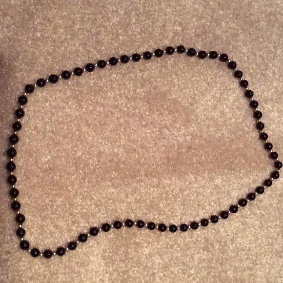 Jewelry - Black onyx and 14kt beads, 30”, necklace